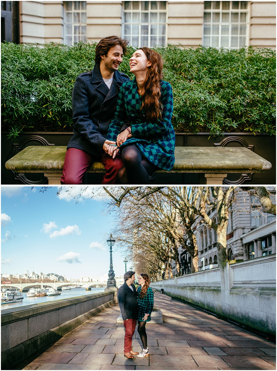 Emma-Claire and Luke's cool South Bank pre wedding photo shoot