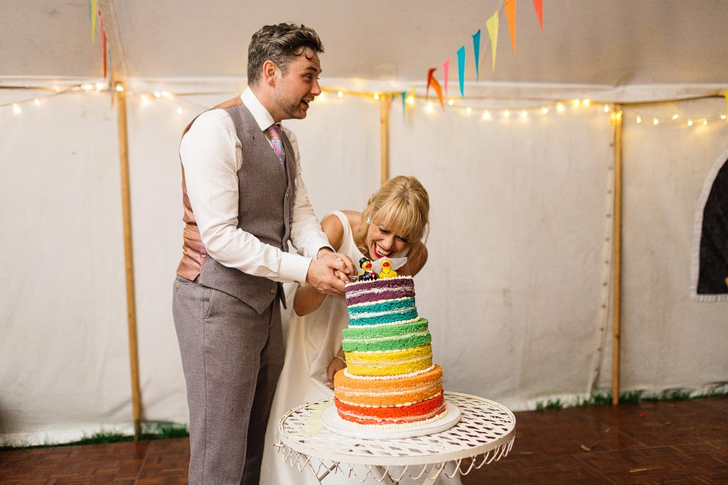 colourful wedding cake