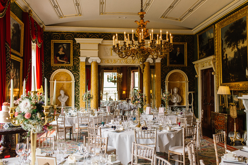 broughton hall decorated for a wedding