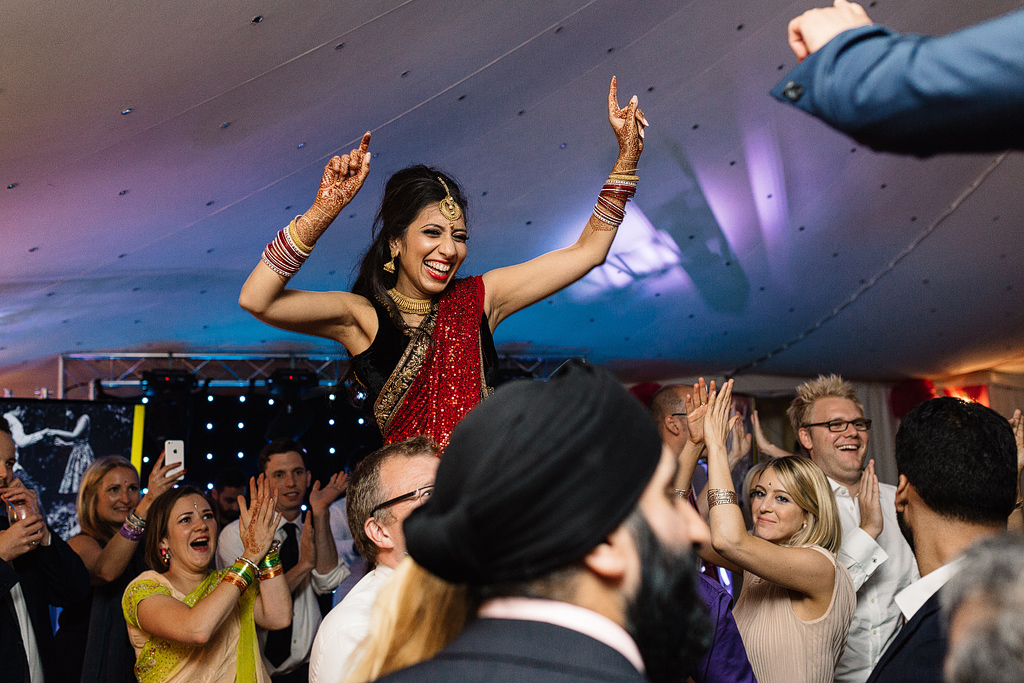 fun indian dancing at a wedding
