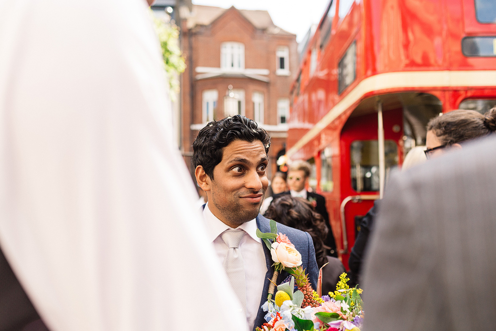 colourful wedding in london