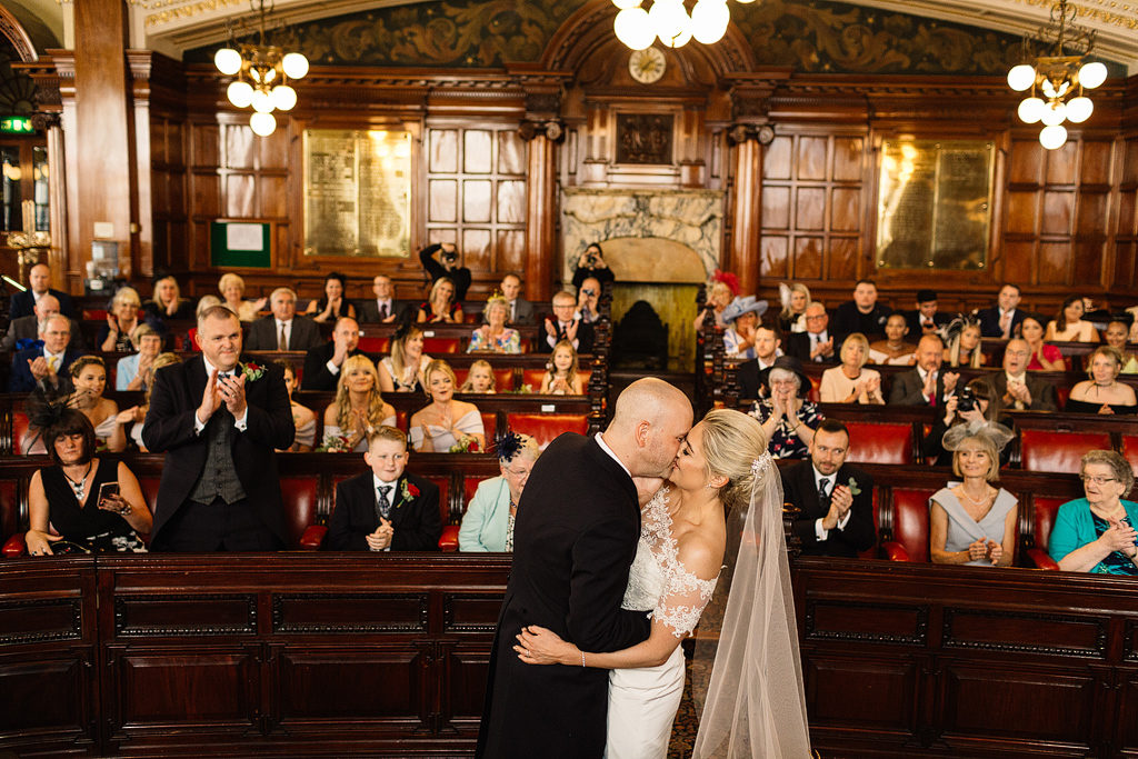 quirky wedding pictures at liverpool town hall