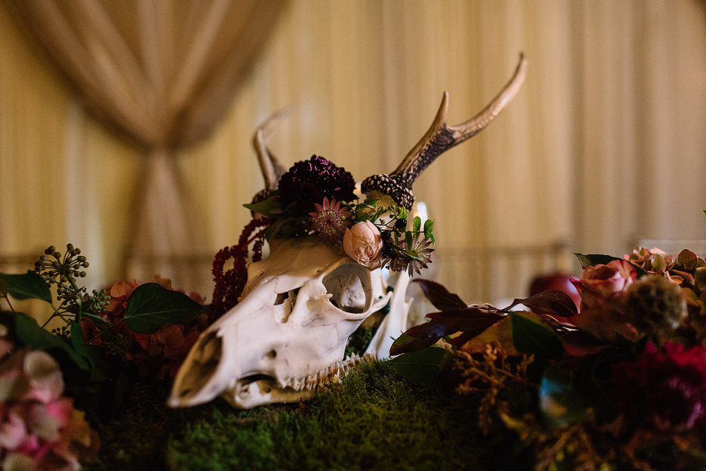 skull wedding details