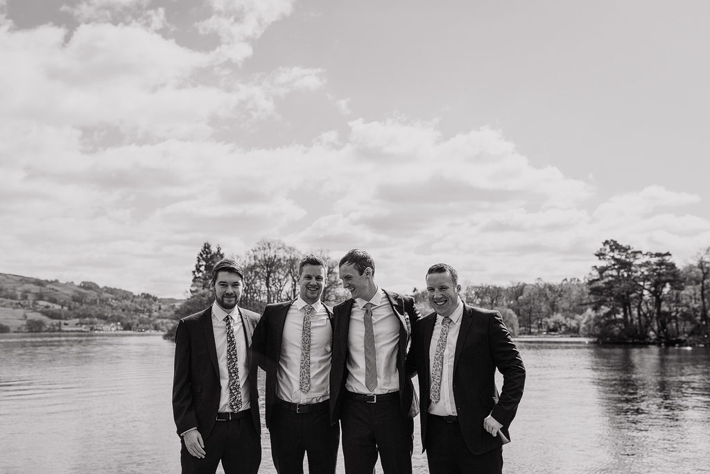 groomsmen at the lake district wedding