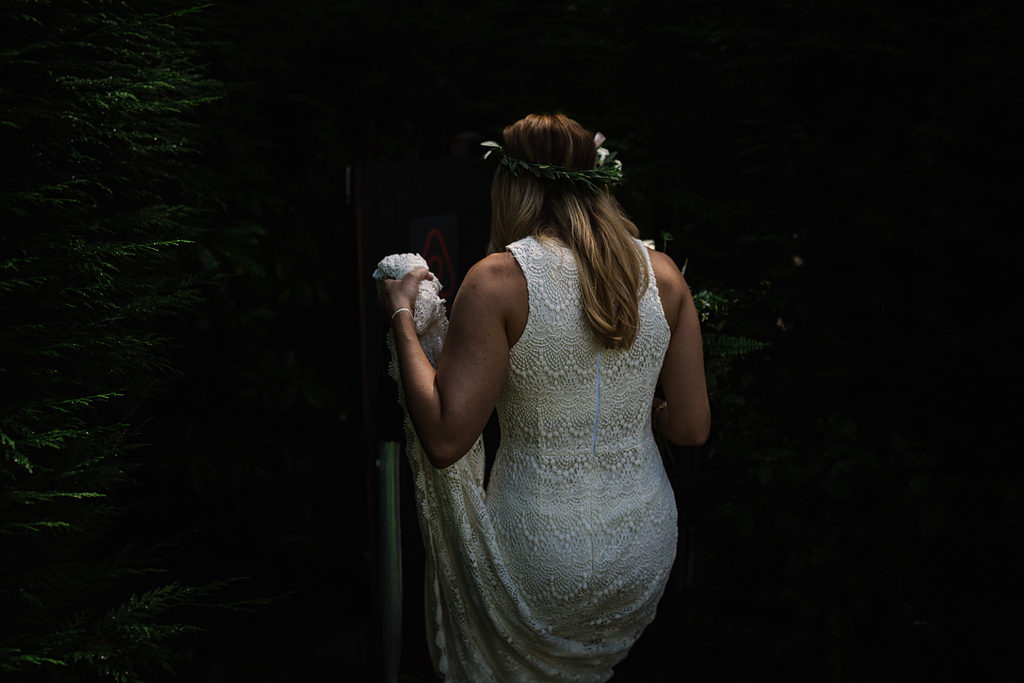 bride wearing a daughters of simone dress
