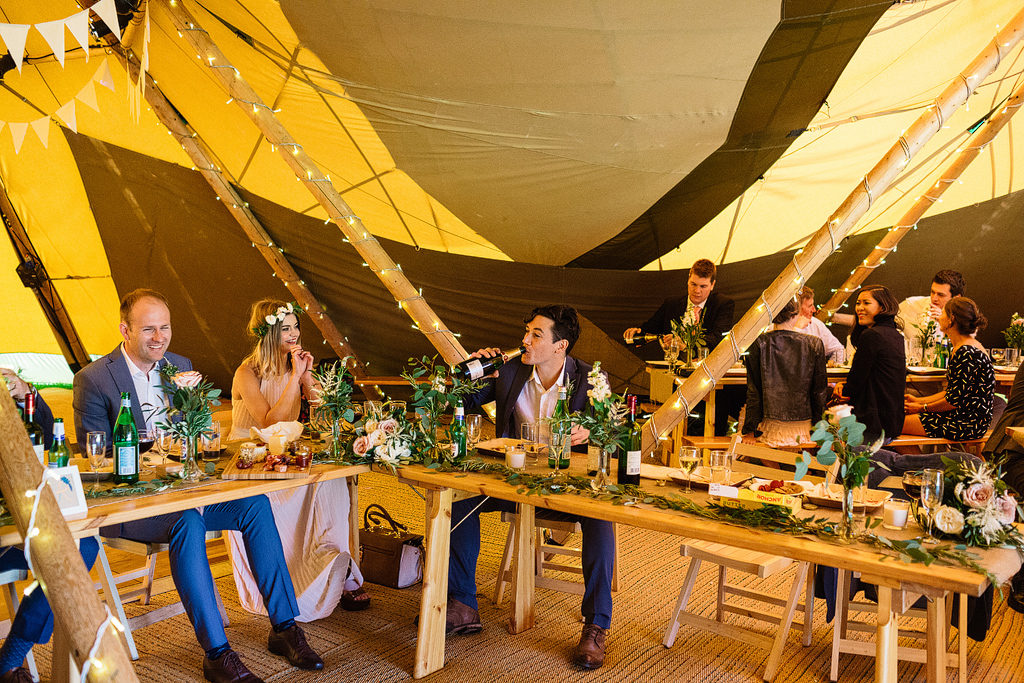 speeches inside a tipi in cheshire
