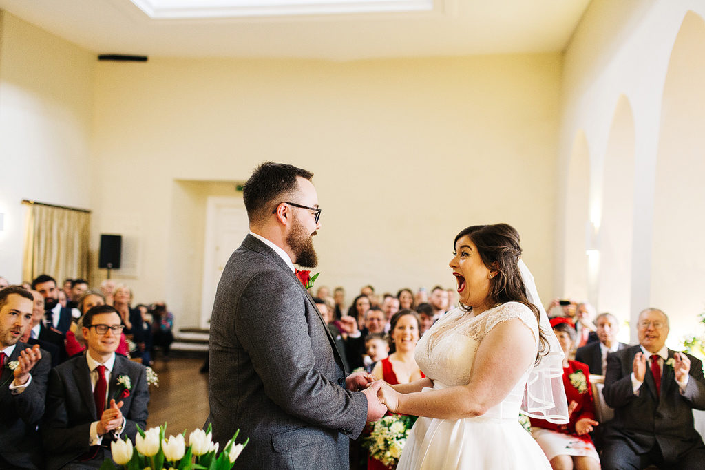 fun ceremony pictures by leeds wedding photographers