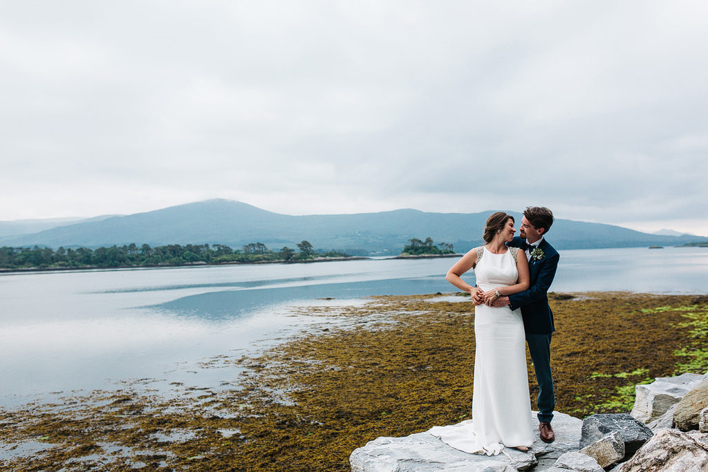 bride and groom in ireland