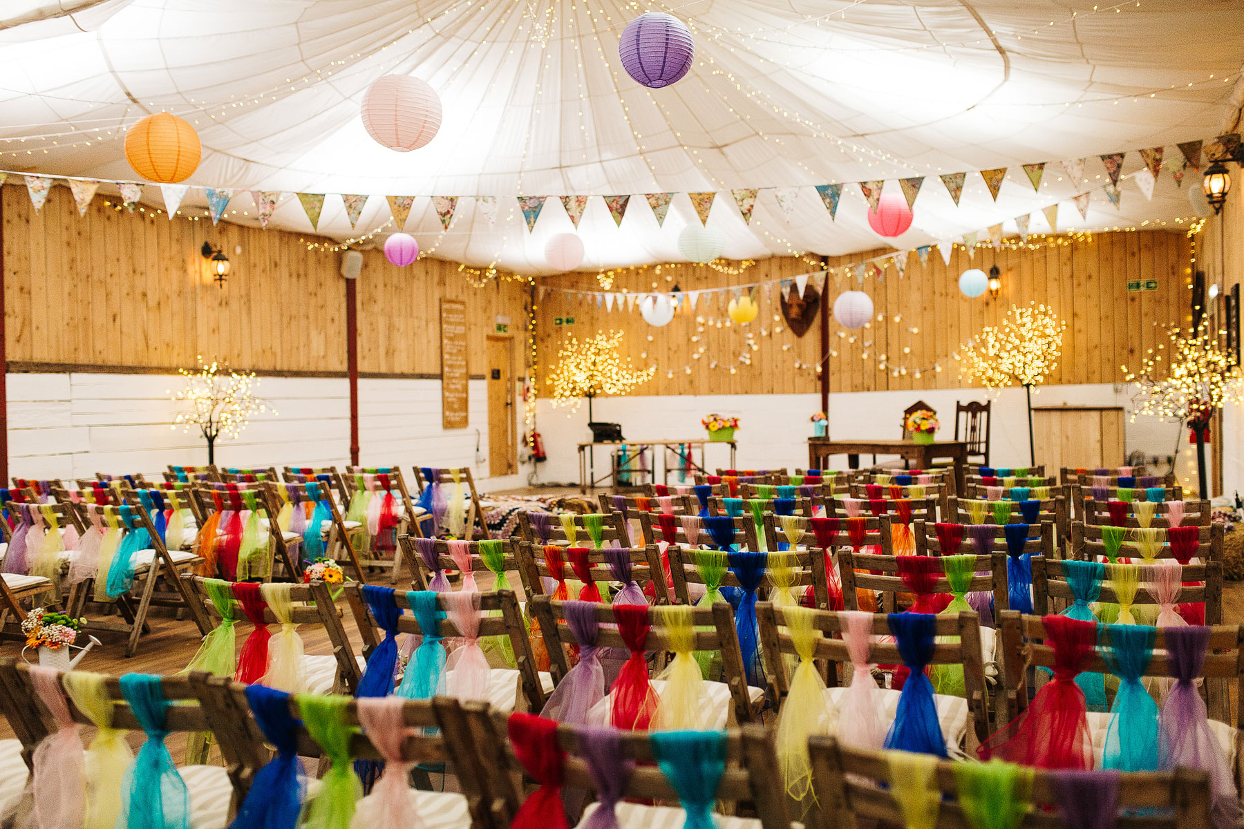 fun and colourful quirky farm wedding