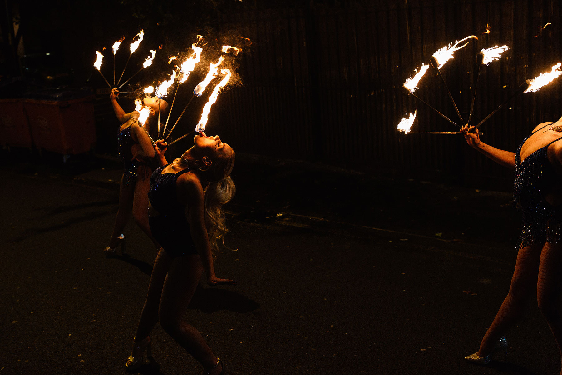 fire breathers at your wedding in manchester