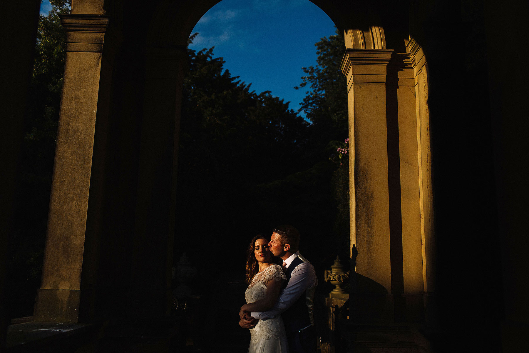 just married at broughton hall
