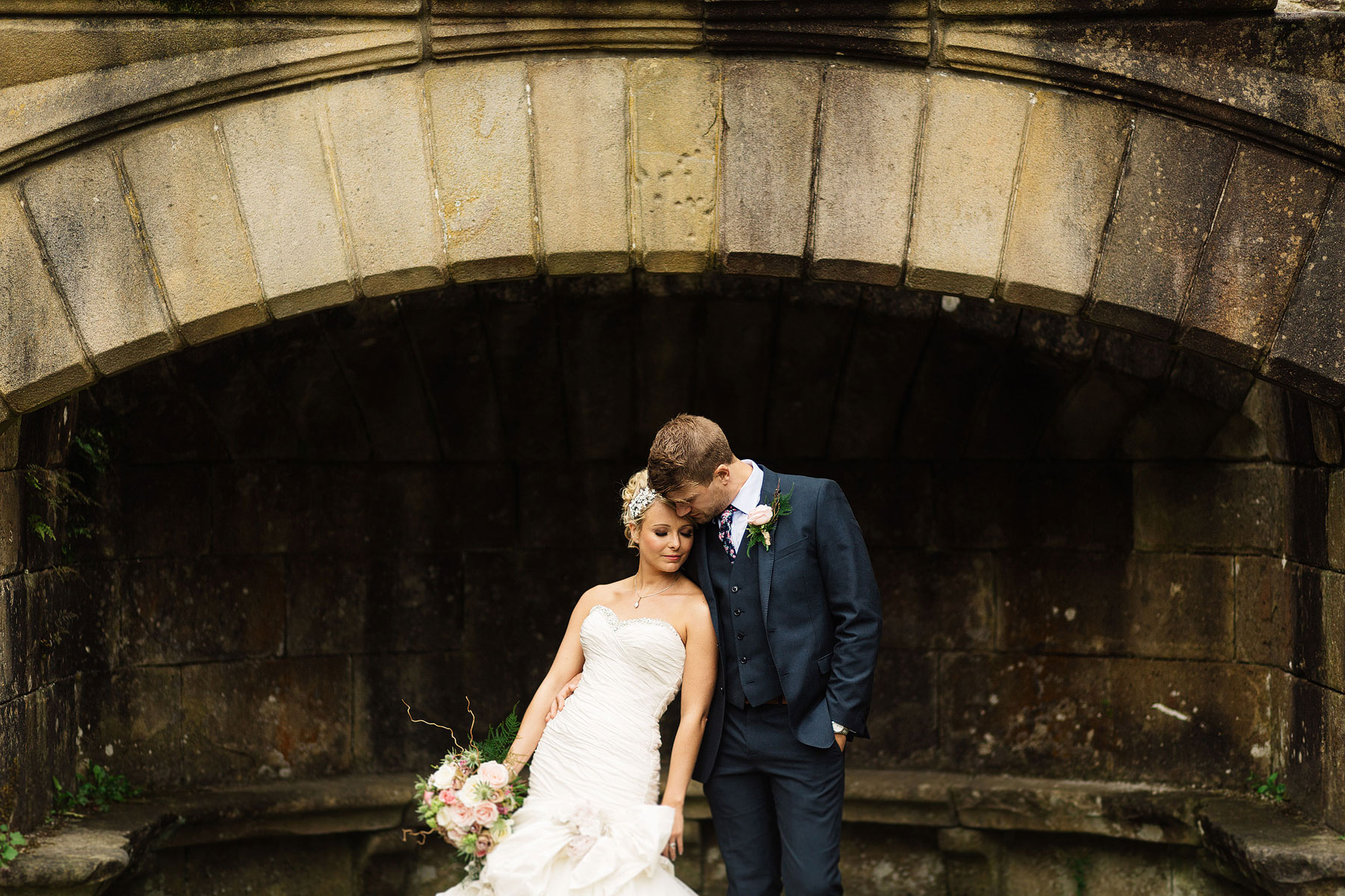 bride and groom married in haworth