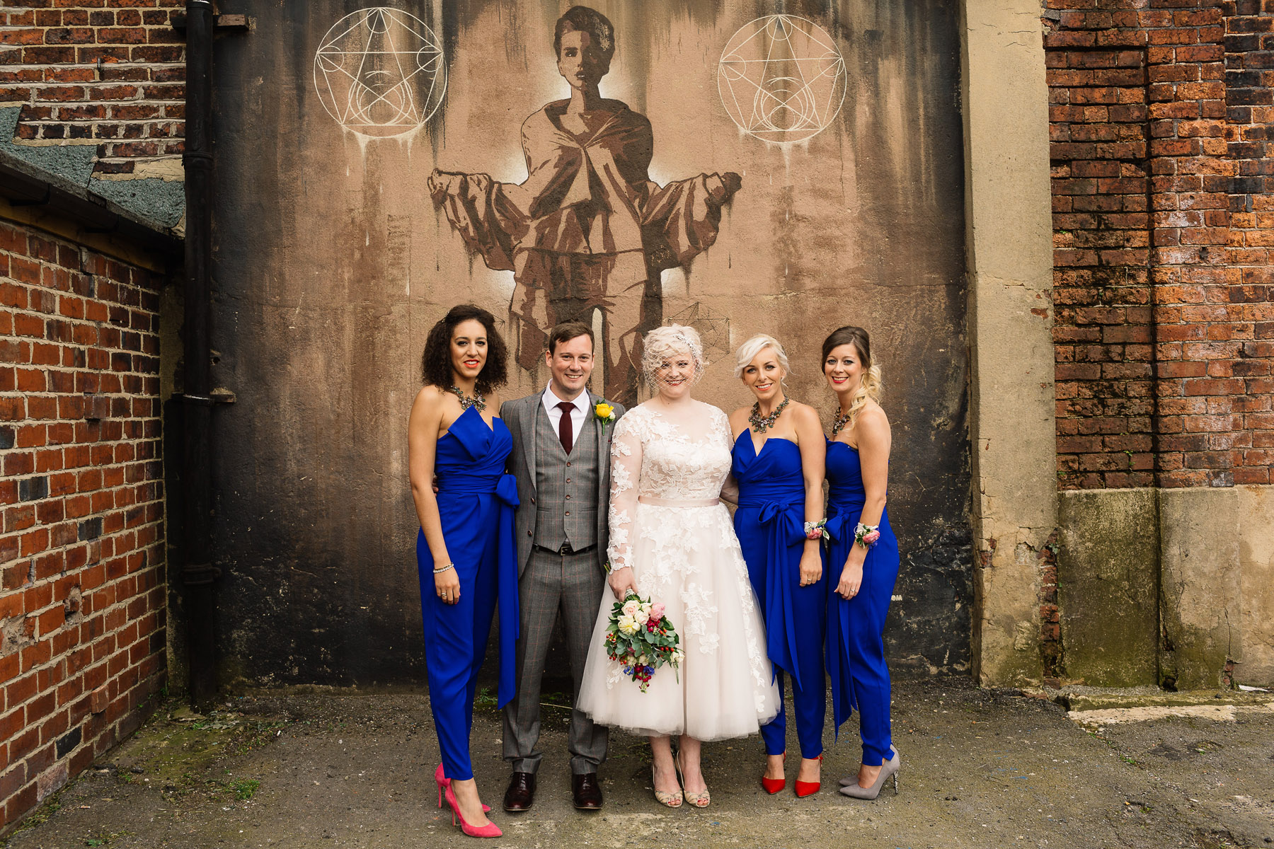 Emma + Dave's warehouse wedding at Canal Mills in Leeds by Paul Joseph Photography.