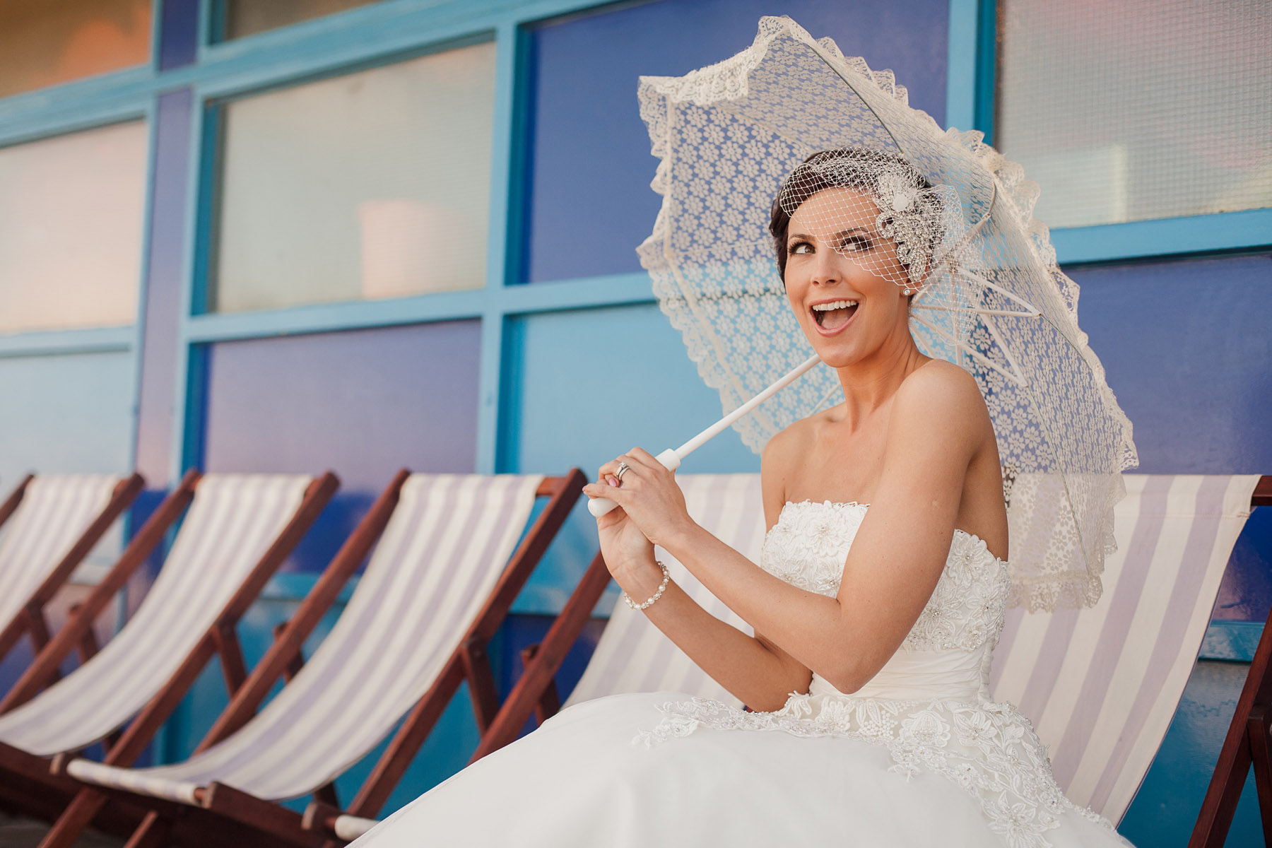 Hollie and Mark's Blackpool south pier wedding shoot and reception at The Villa in Wrea Green