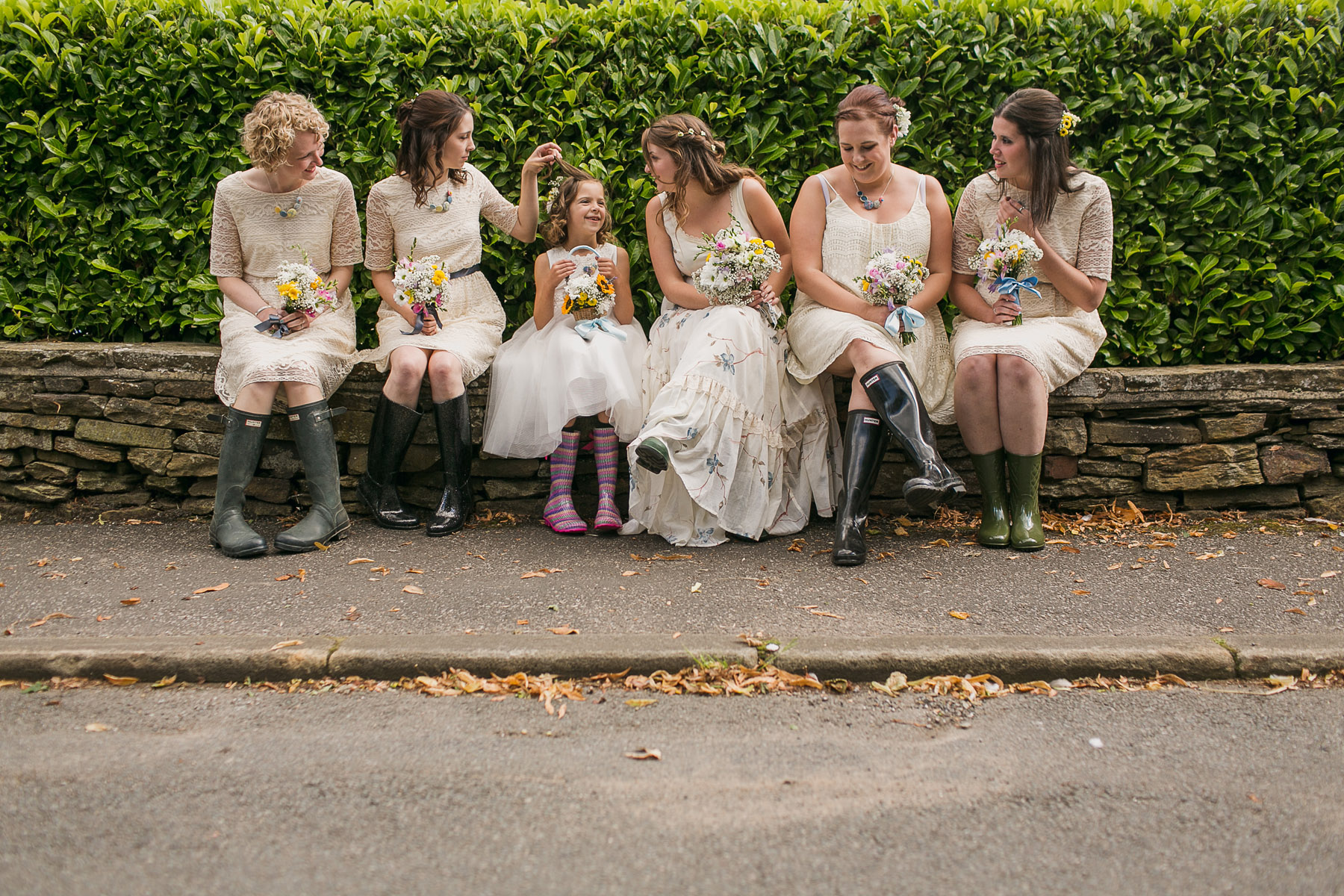 Abi and Dave's quaint and rustic Village hall Humanist wedding with a Handfasting at Cawthorne Village Hall.