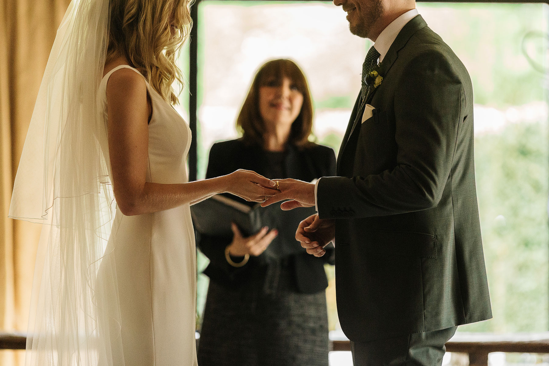 exchange of rings during a wedding ceremony