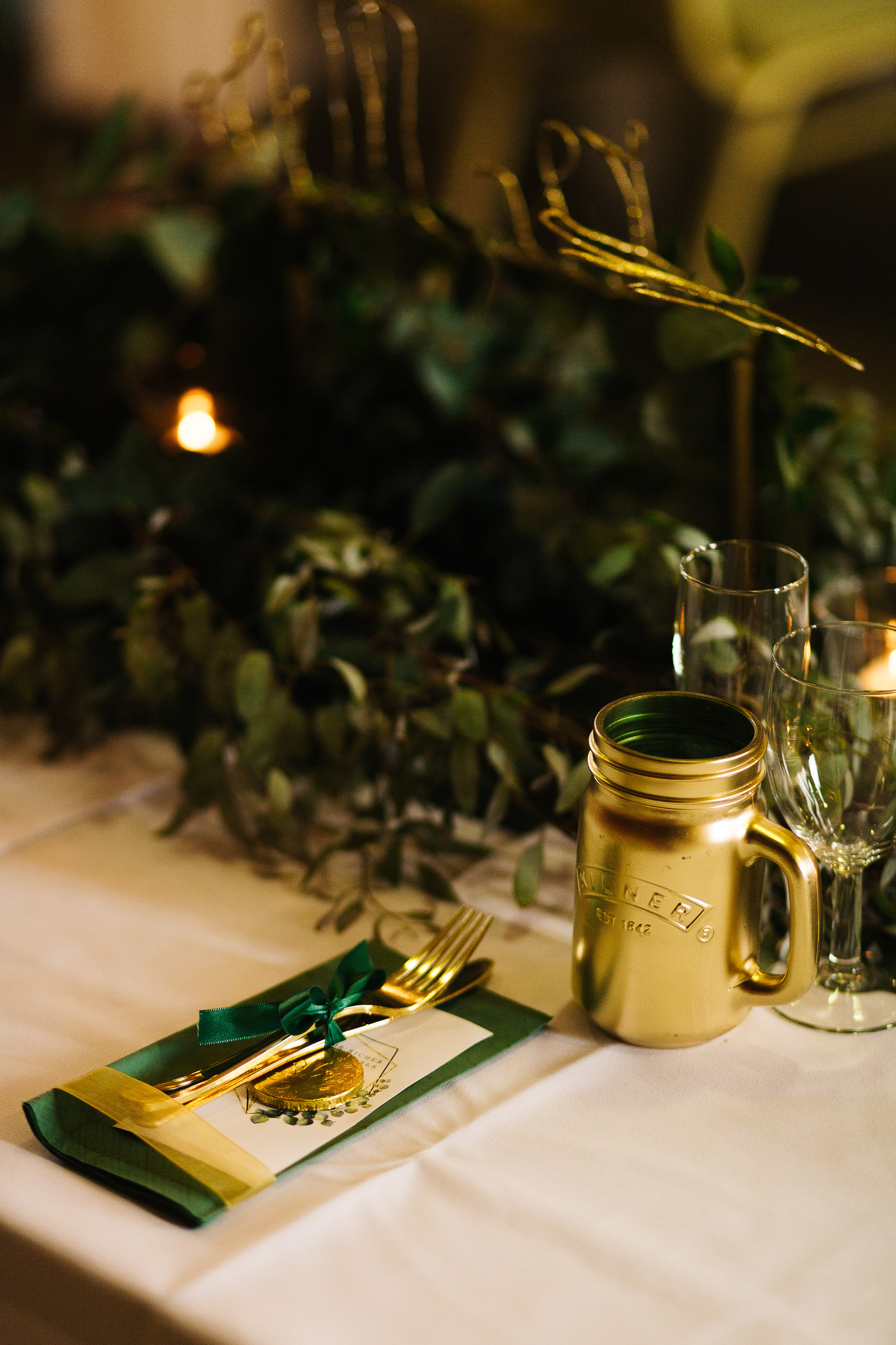 Gold and Green themed Wedding