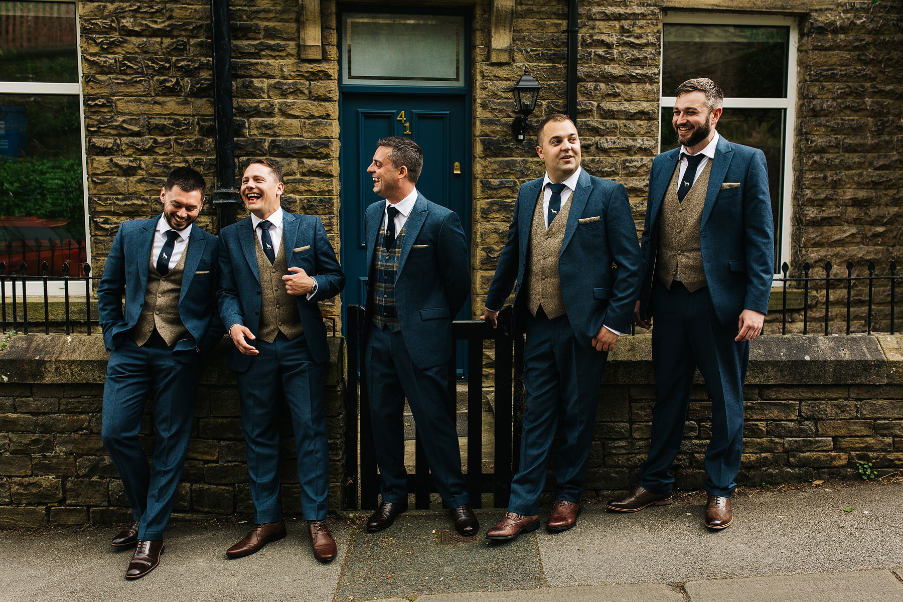groomsmen ready for a yorkshire dales wedding