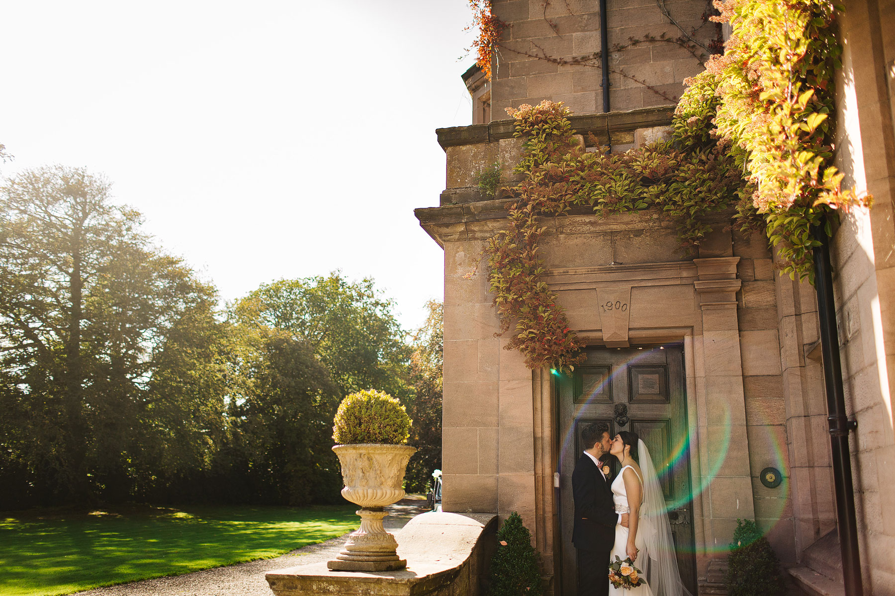 just married at ellingham hall in northumberland