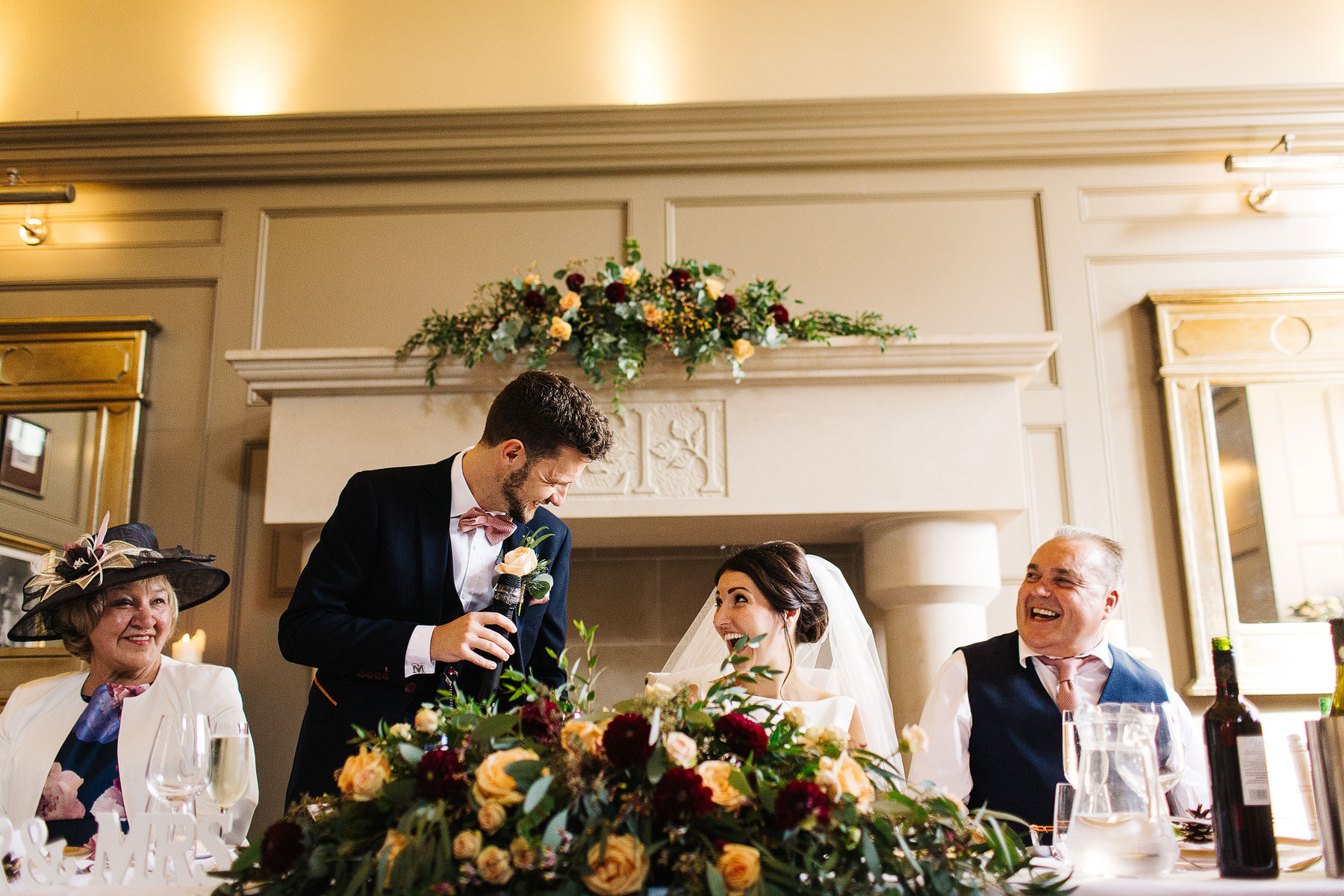 speeches that are candid and natural at a wedding in the north of england