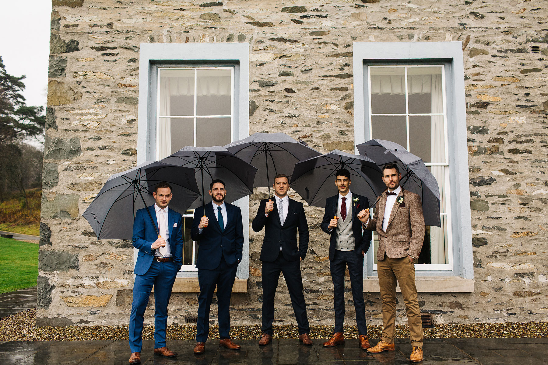 groomsmen at silverhome manor in the lake district