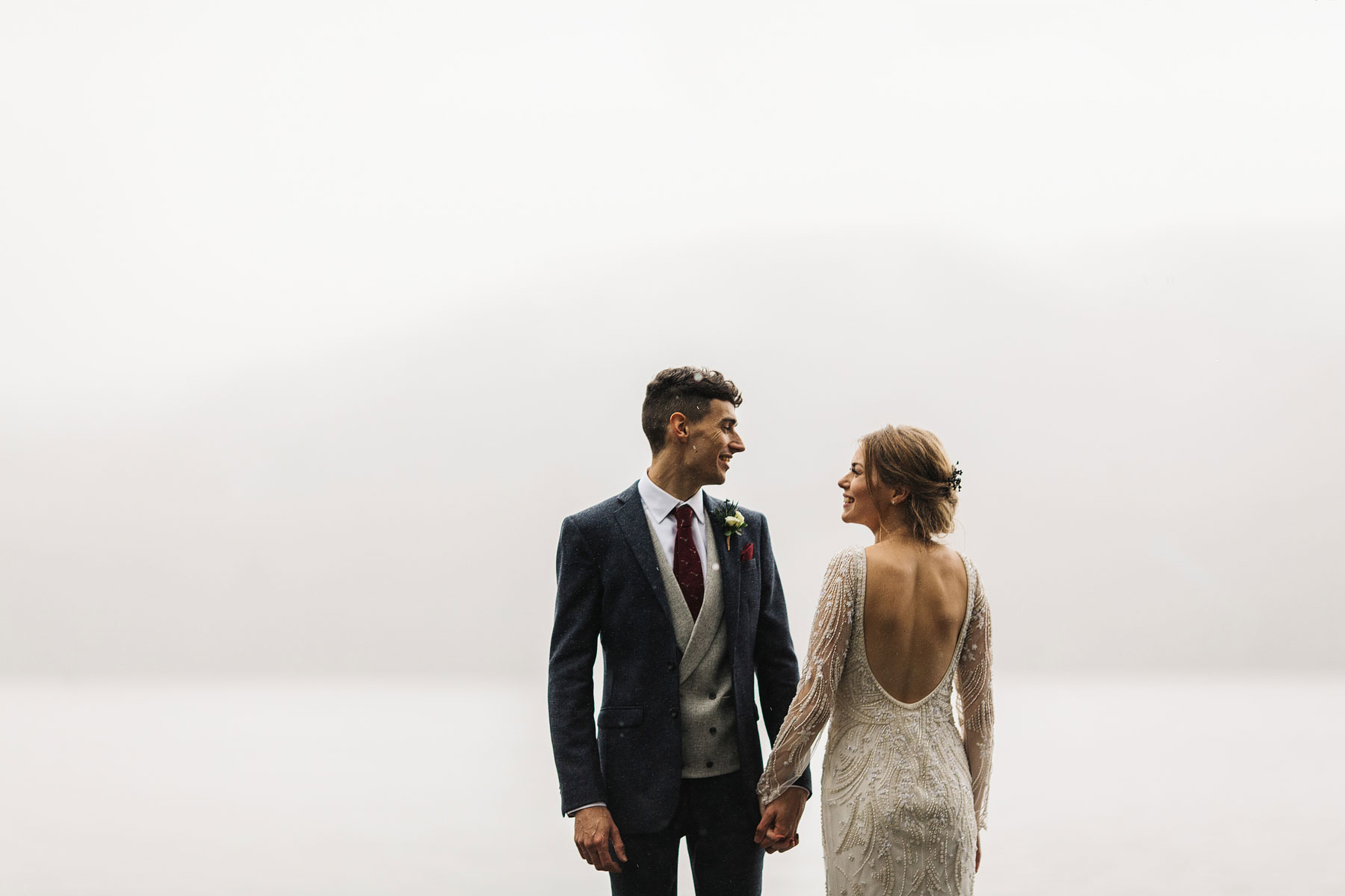 bride and groom in the lake district looking amazing