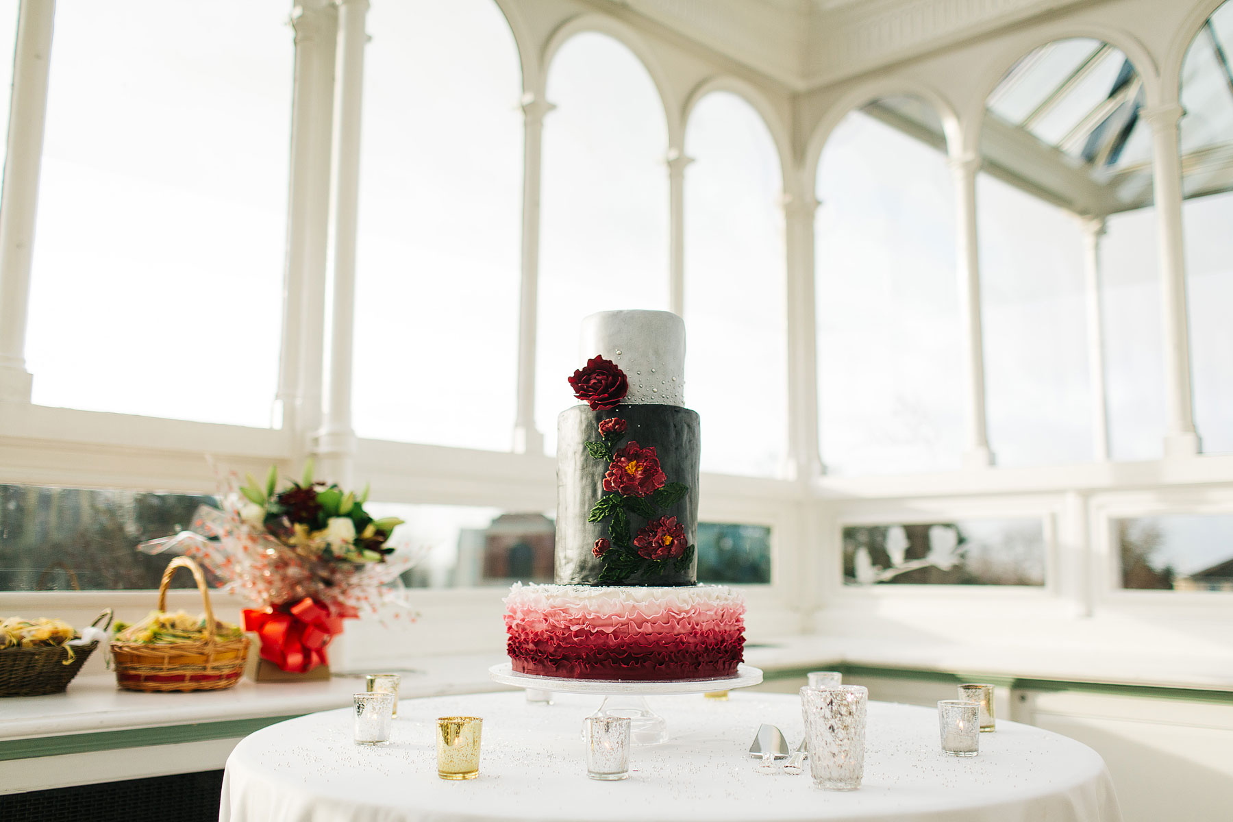 quirky and colourful wedding cake in liverpool