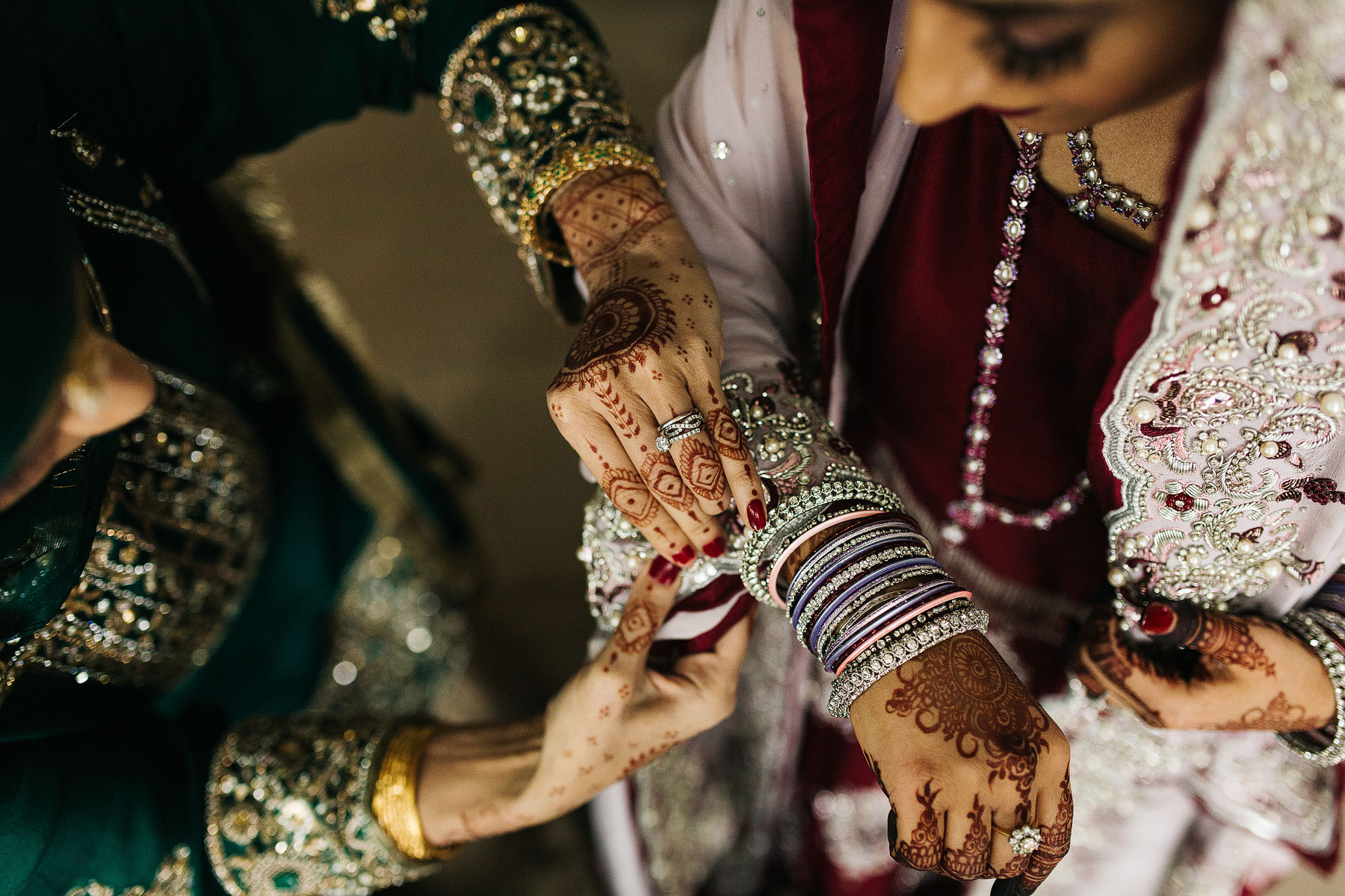 bride wearing henna for her wedding day
