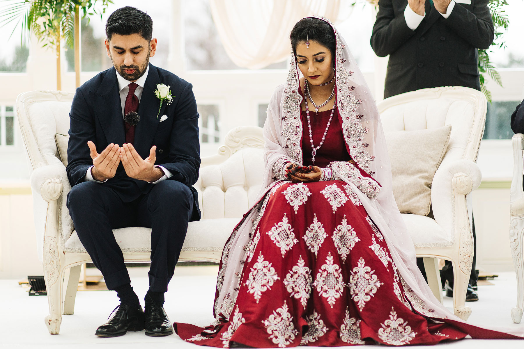 muslim pakistani getting married in a colourful wedding ceremony