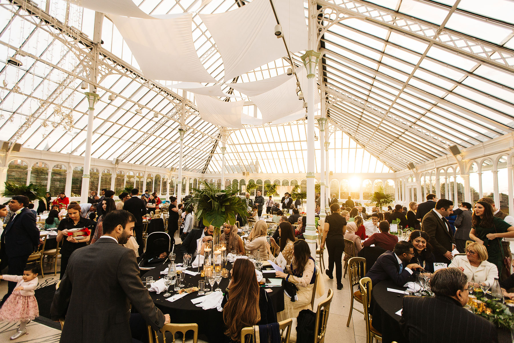 the isla gladstone conservatory in liverpool dressed for a big large wedding
