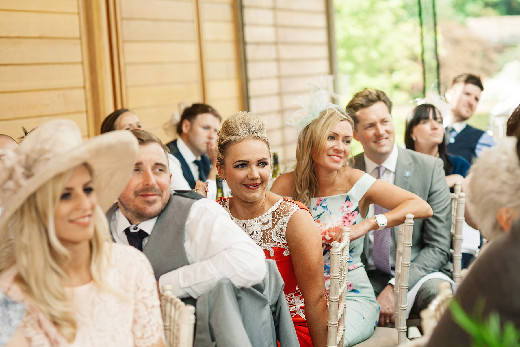 emotional wedding guests at a yorkshire wedding