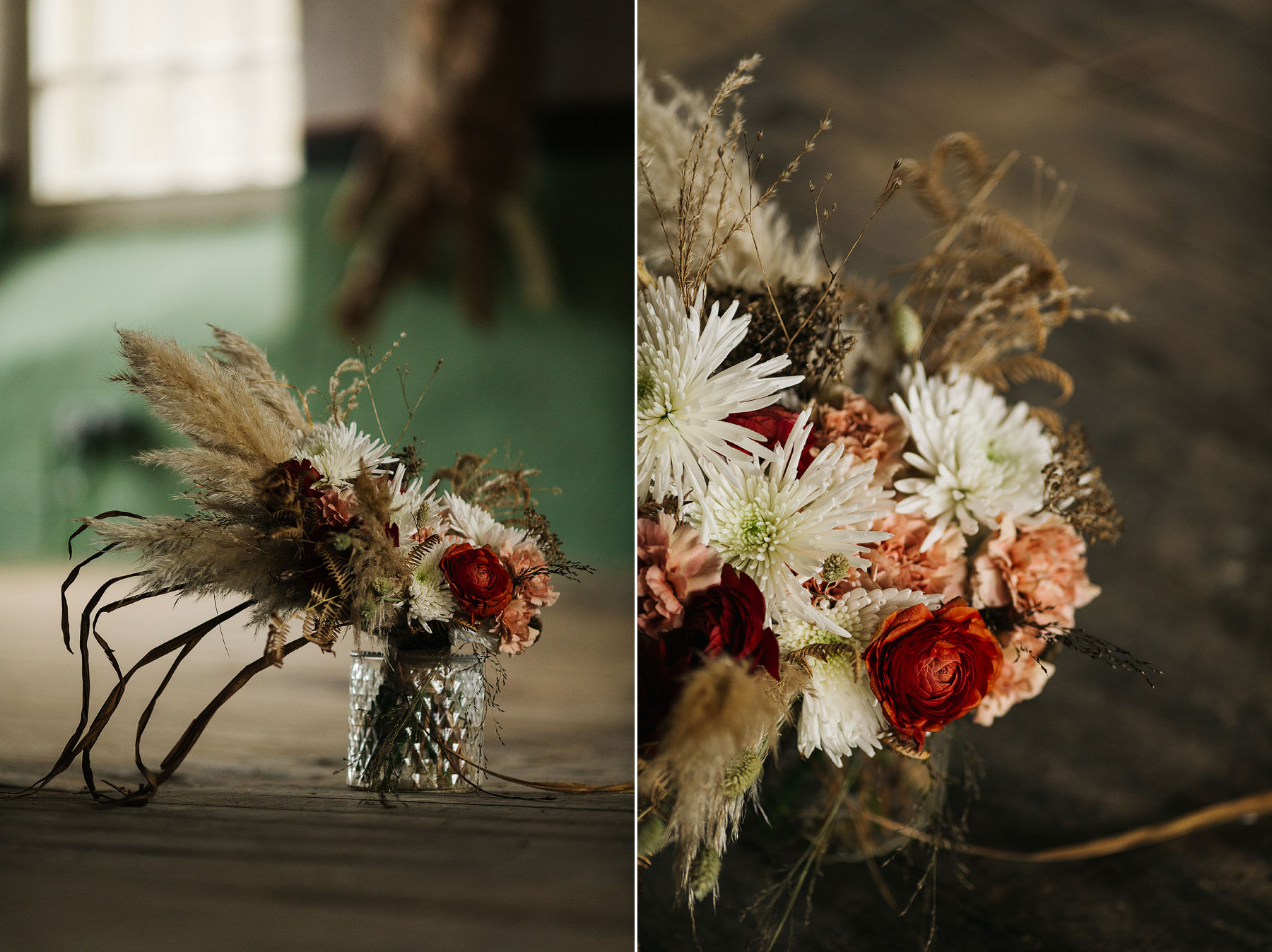 dried flower arrangement by forge events