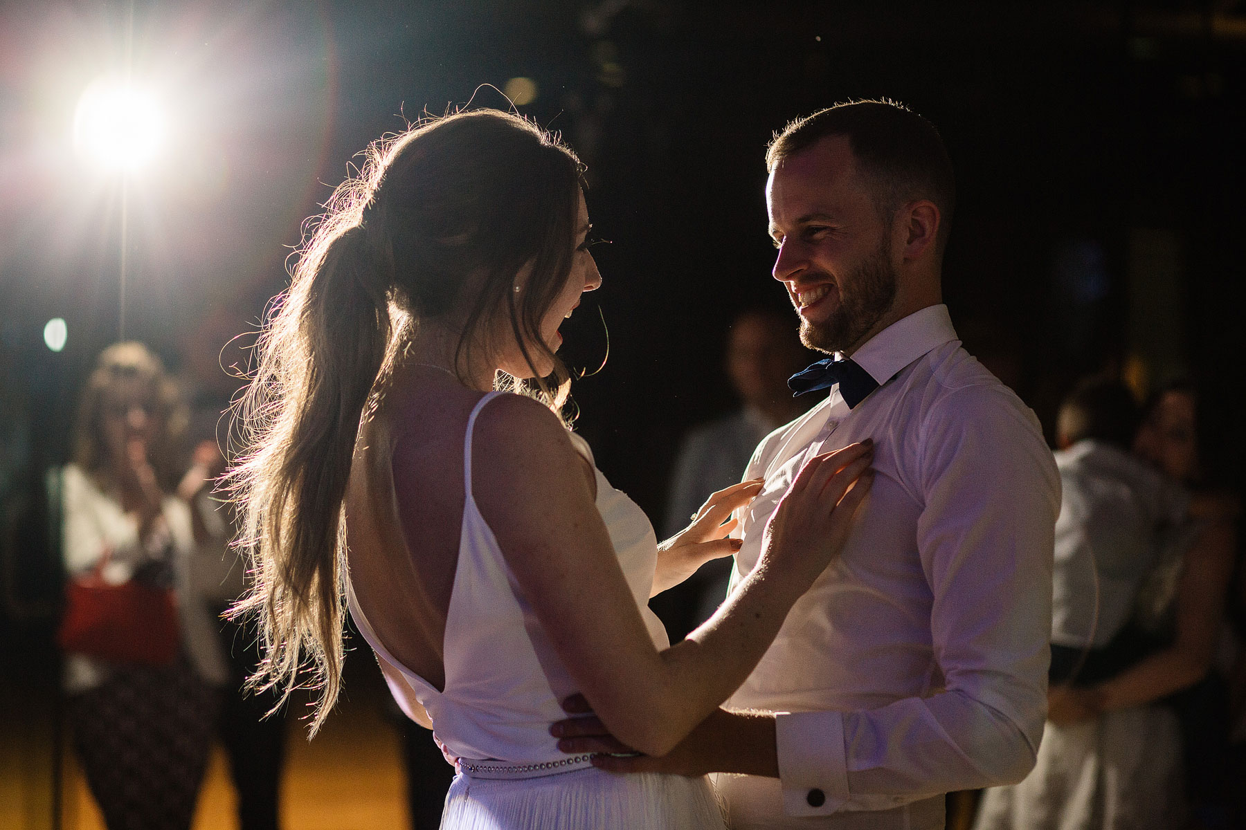 first dance in great light for an informal yorkshire wedding