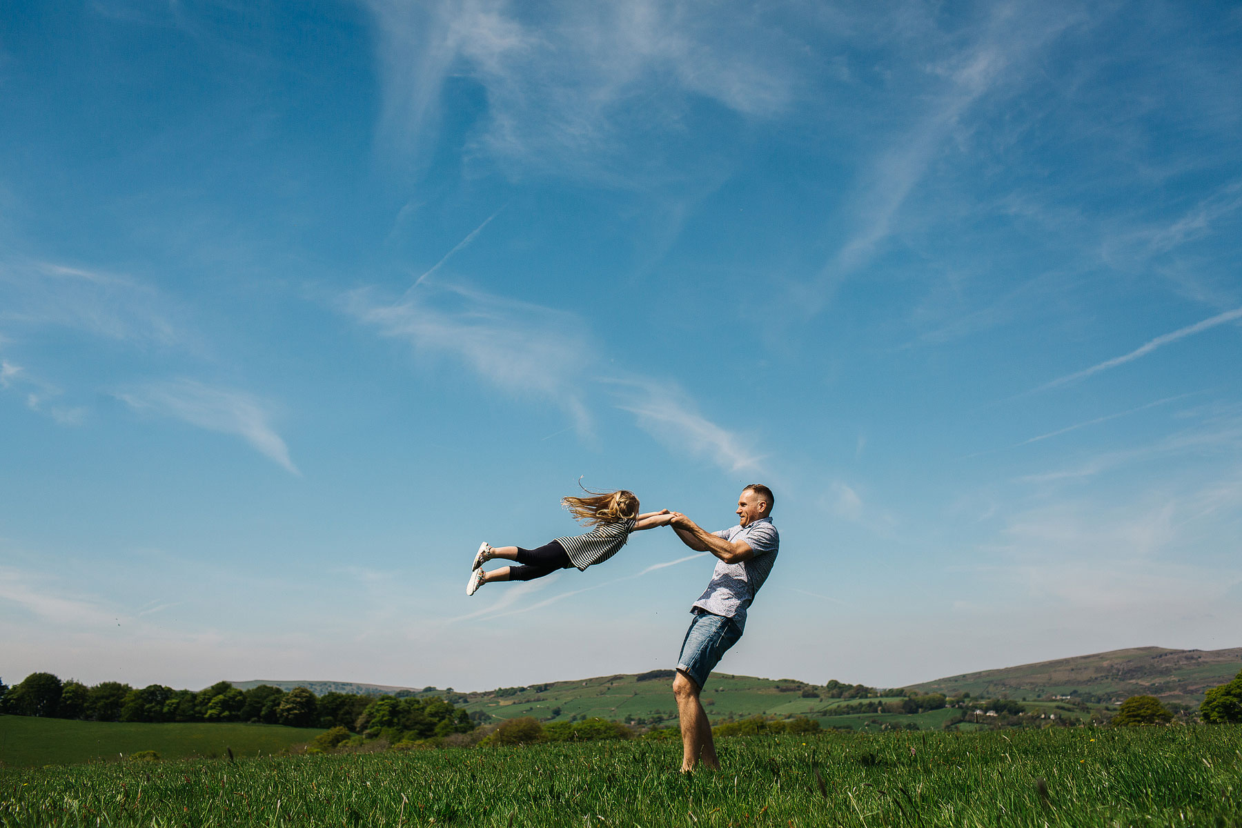 summer family photoshoot in derbyshire
