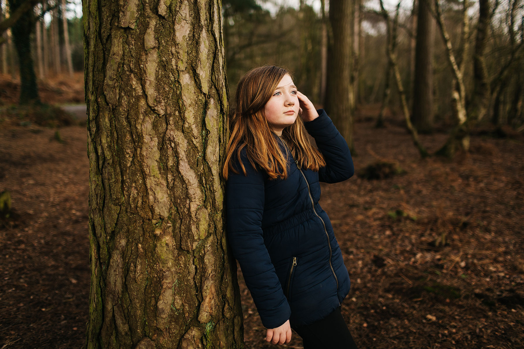 girl in the woods delemere forst photos