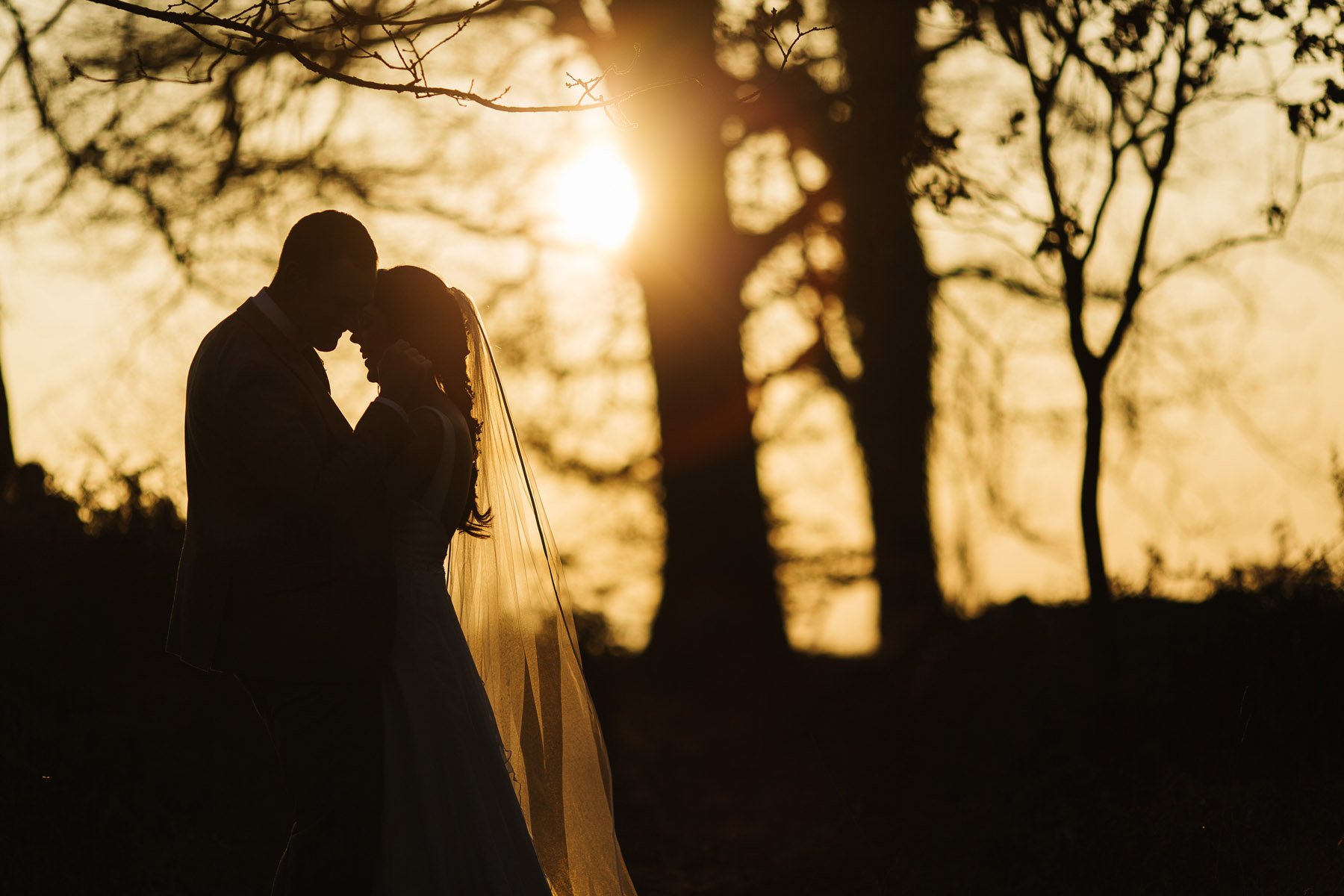 Autumn Wedding at Browsholme Hall Outdoors bride and groom 