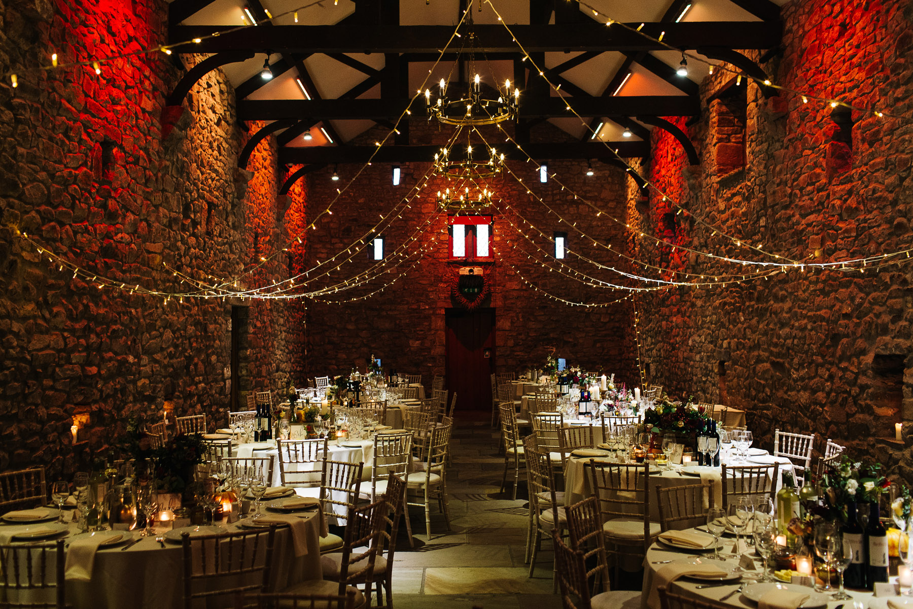 Browsholme Hall decorated for an Autumn Wedding 