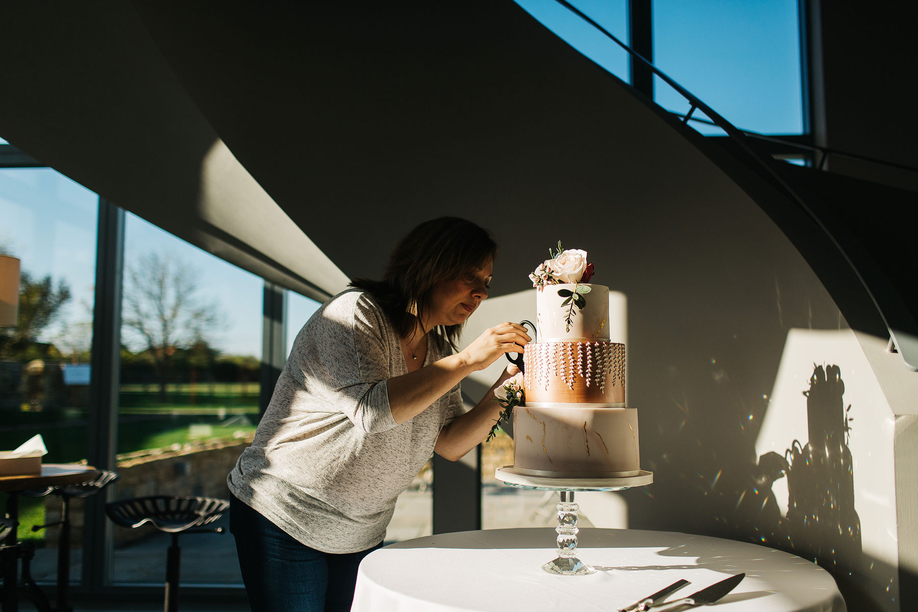 blackwell grange wedding venue with a cake