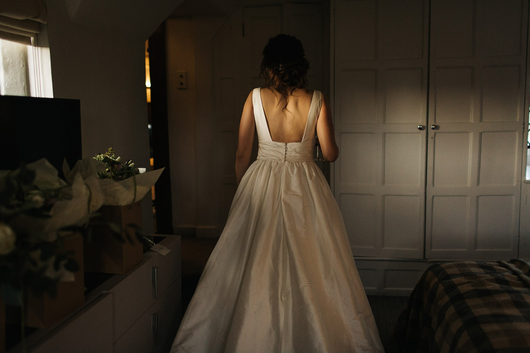Bride wearing pronovias at Great Fosters in London 