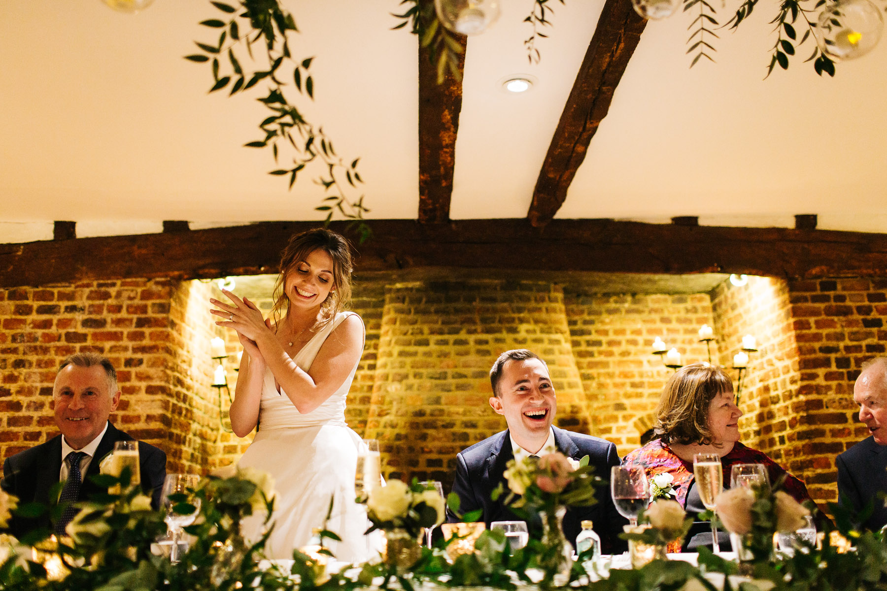 Wedding speeches at Great Fosters Country House Wedding Venue 
