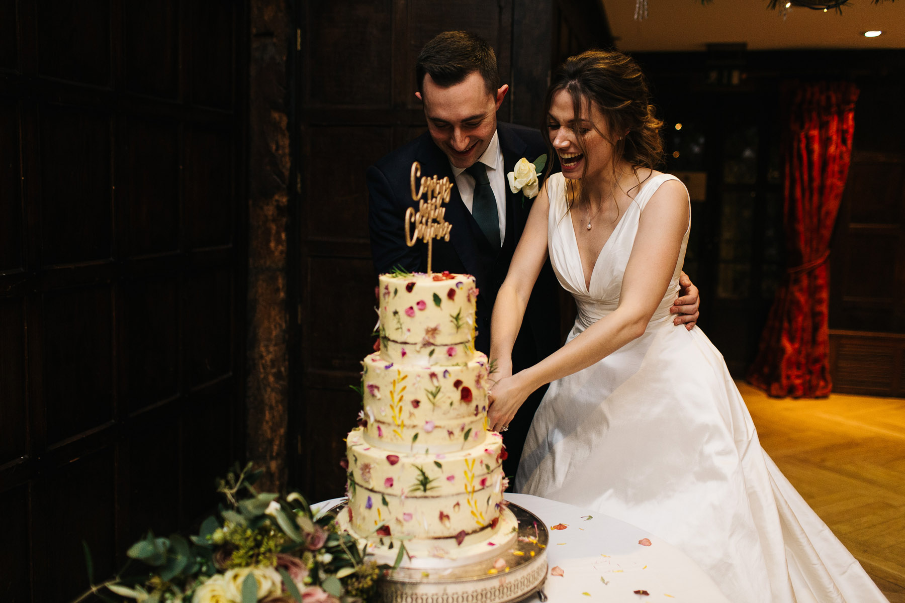 3 tier wedding cake non traditional 