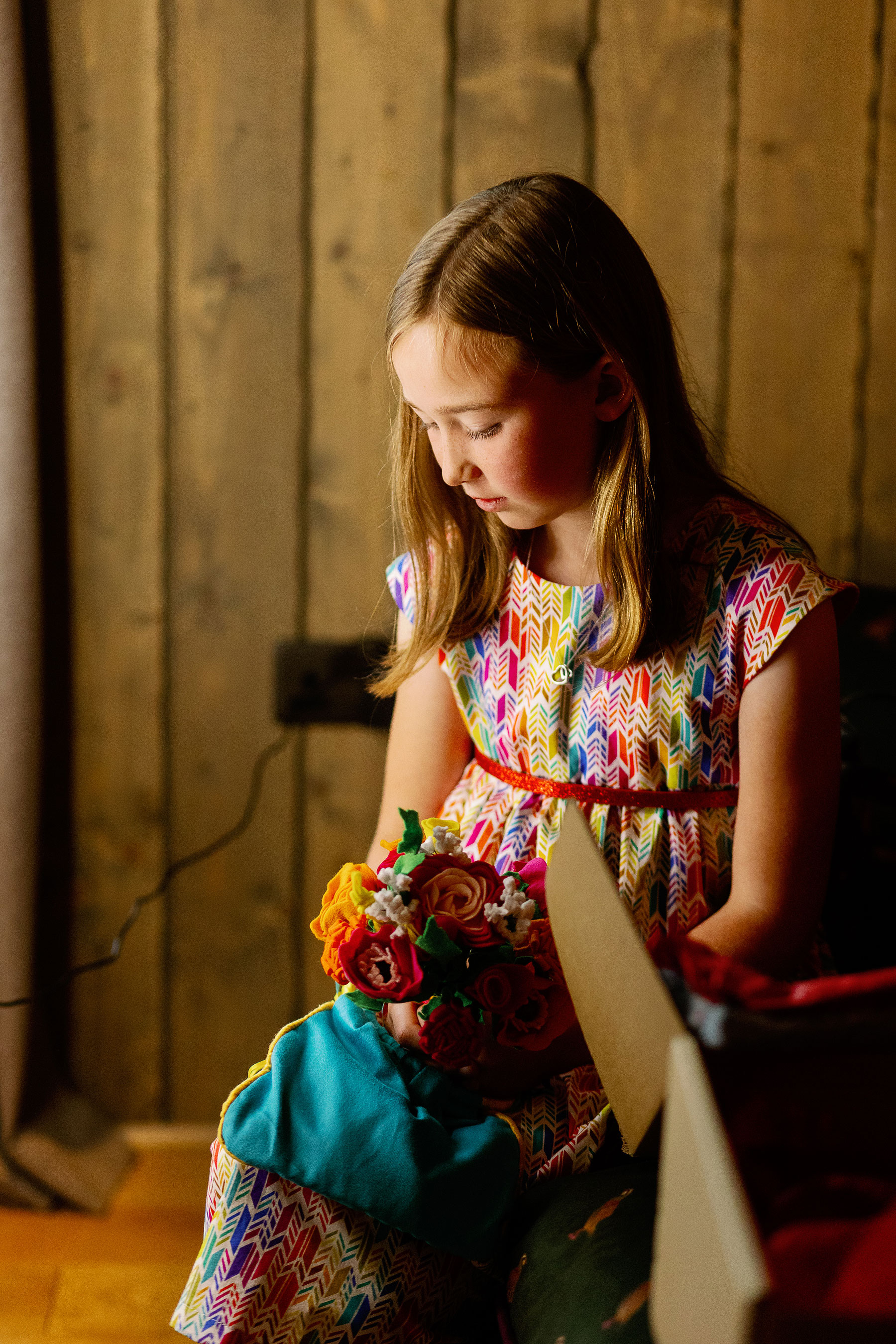 colourful dress for a flowergirl