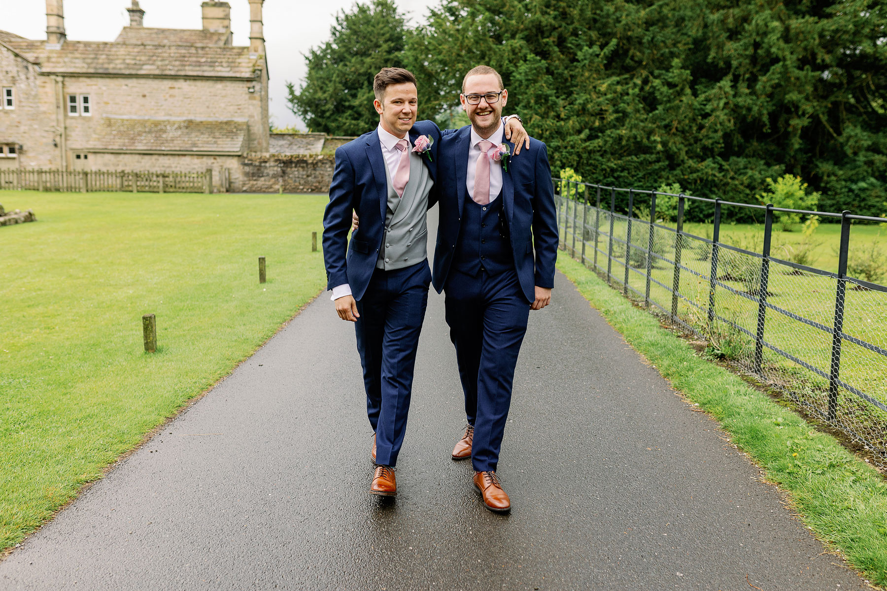 groomsmen at the priory bolton abbey