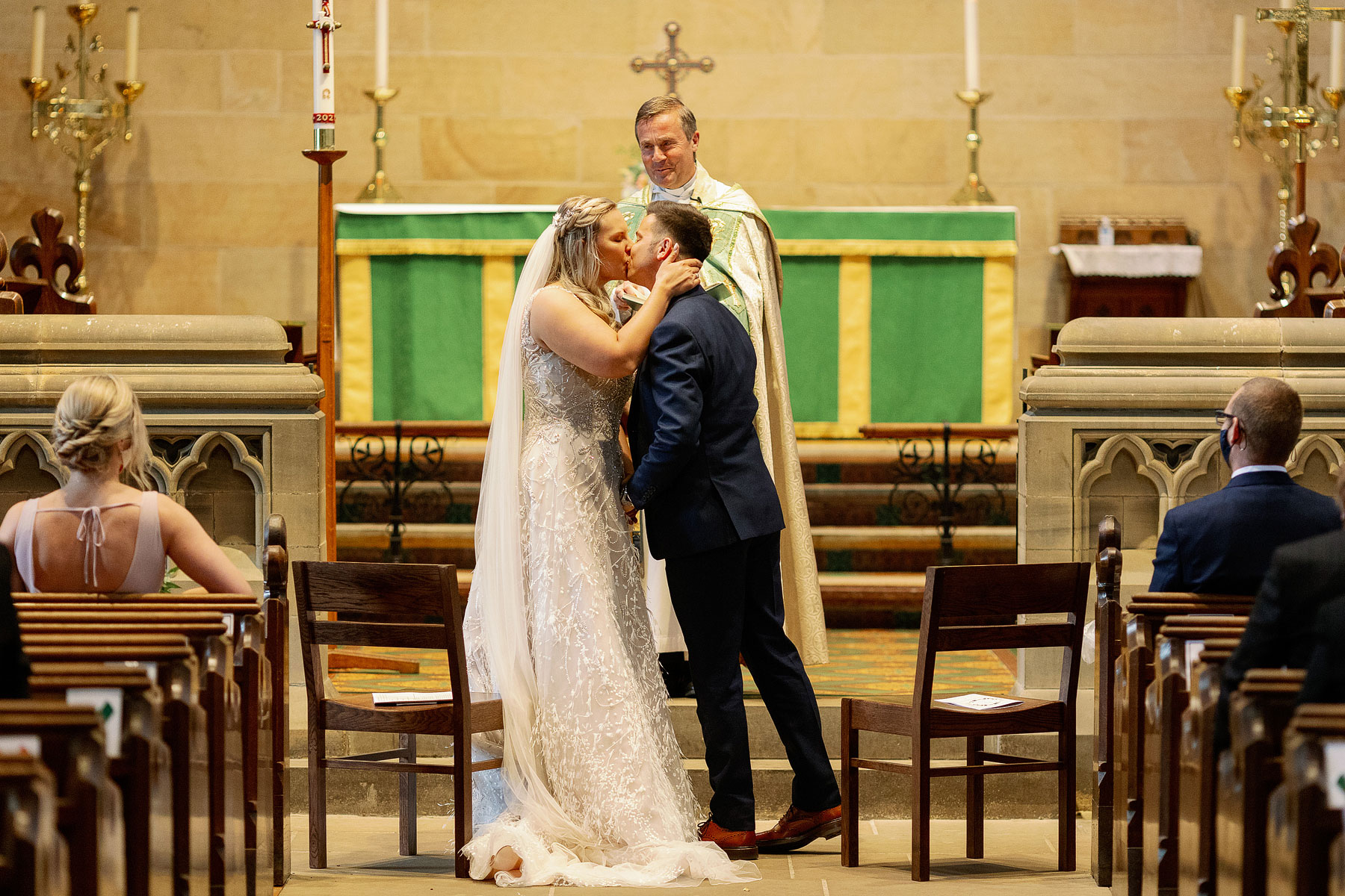 yorkshire wedding photos at a church