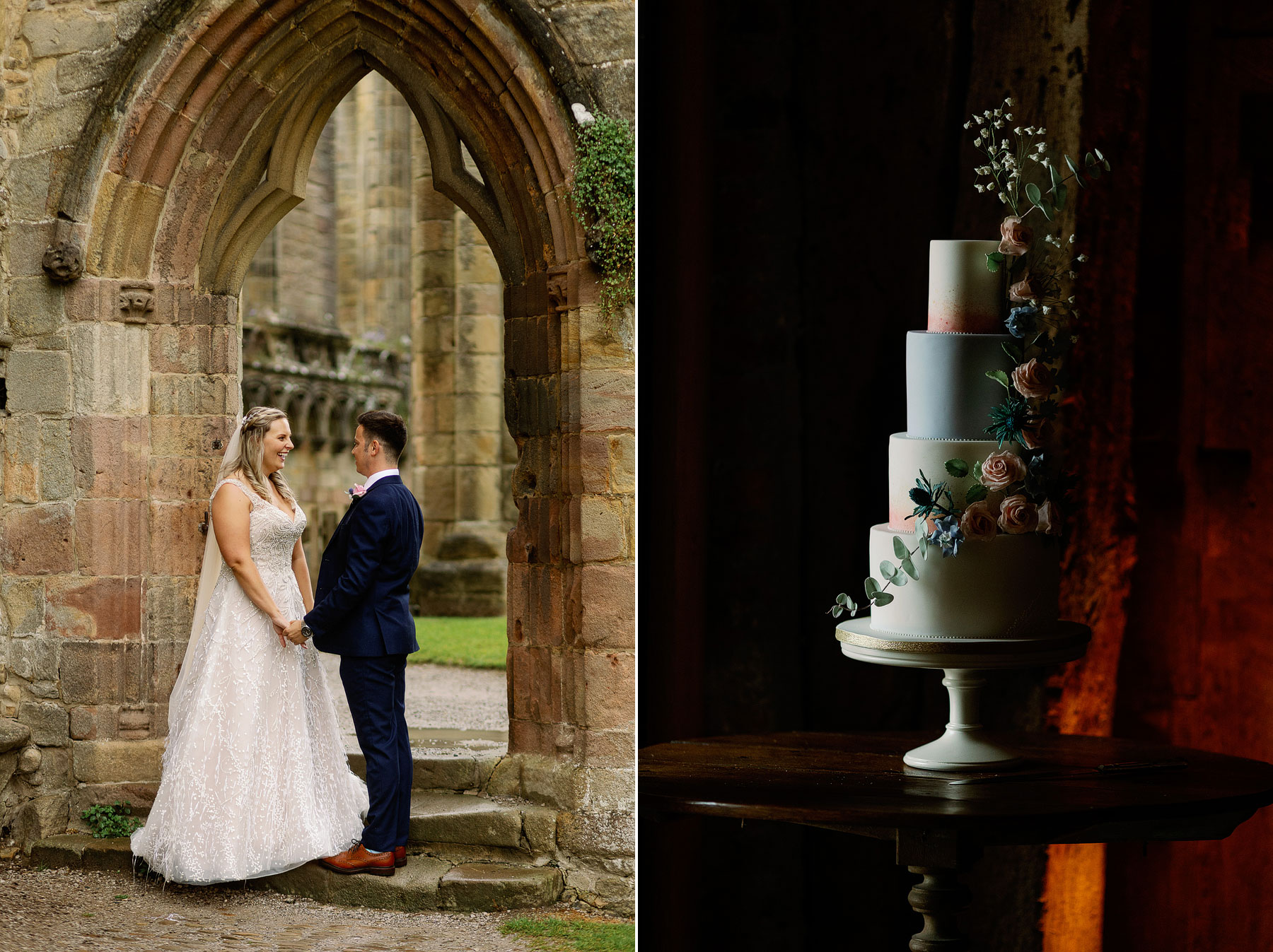 bride and groom pictures at bolton abbey