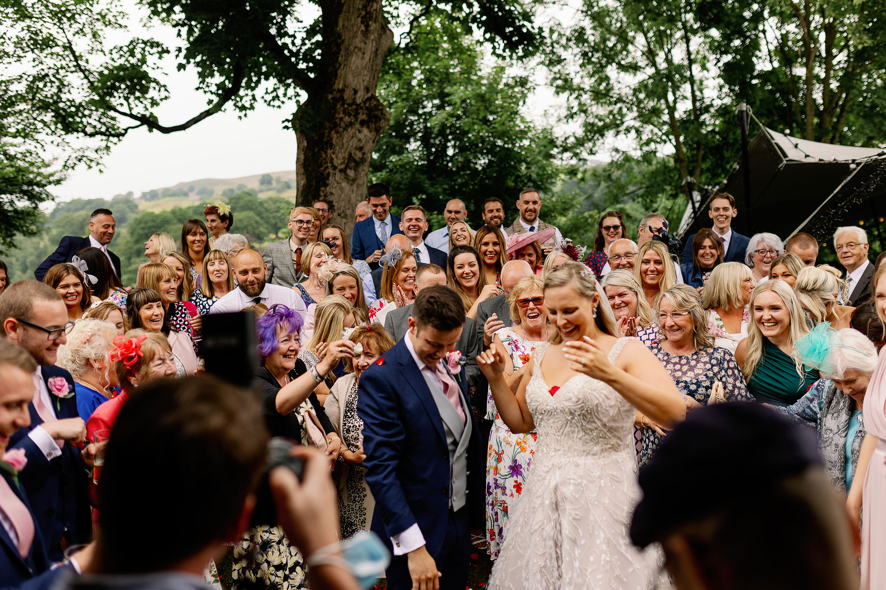 fun and colourful wedding pictures at bolton abbery