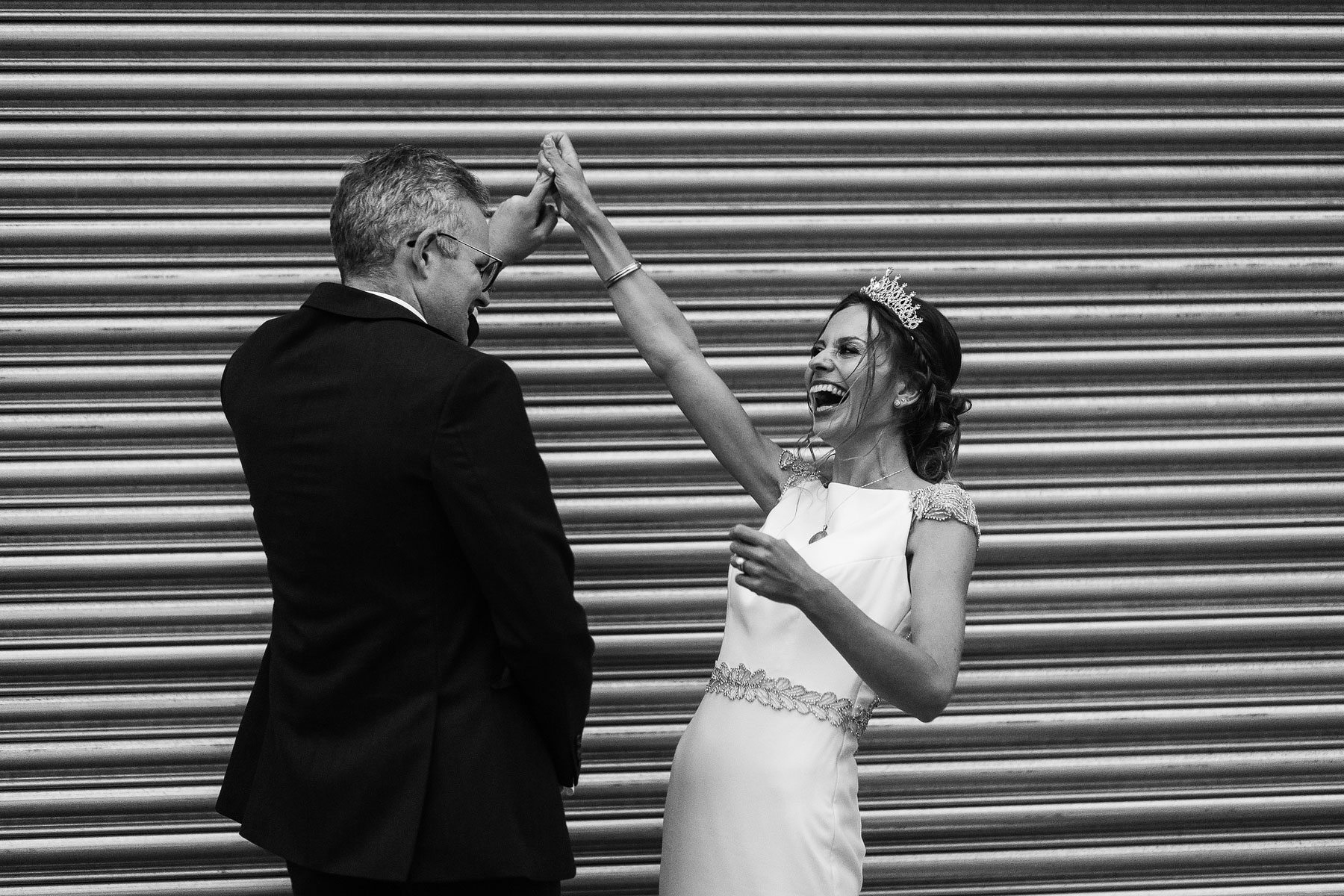 industrial wedding photographs of a bride and groom in leeds