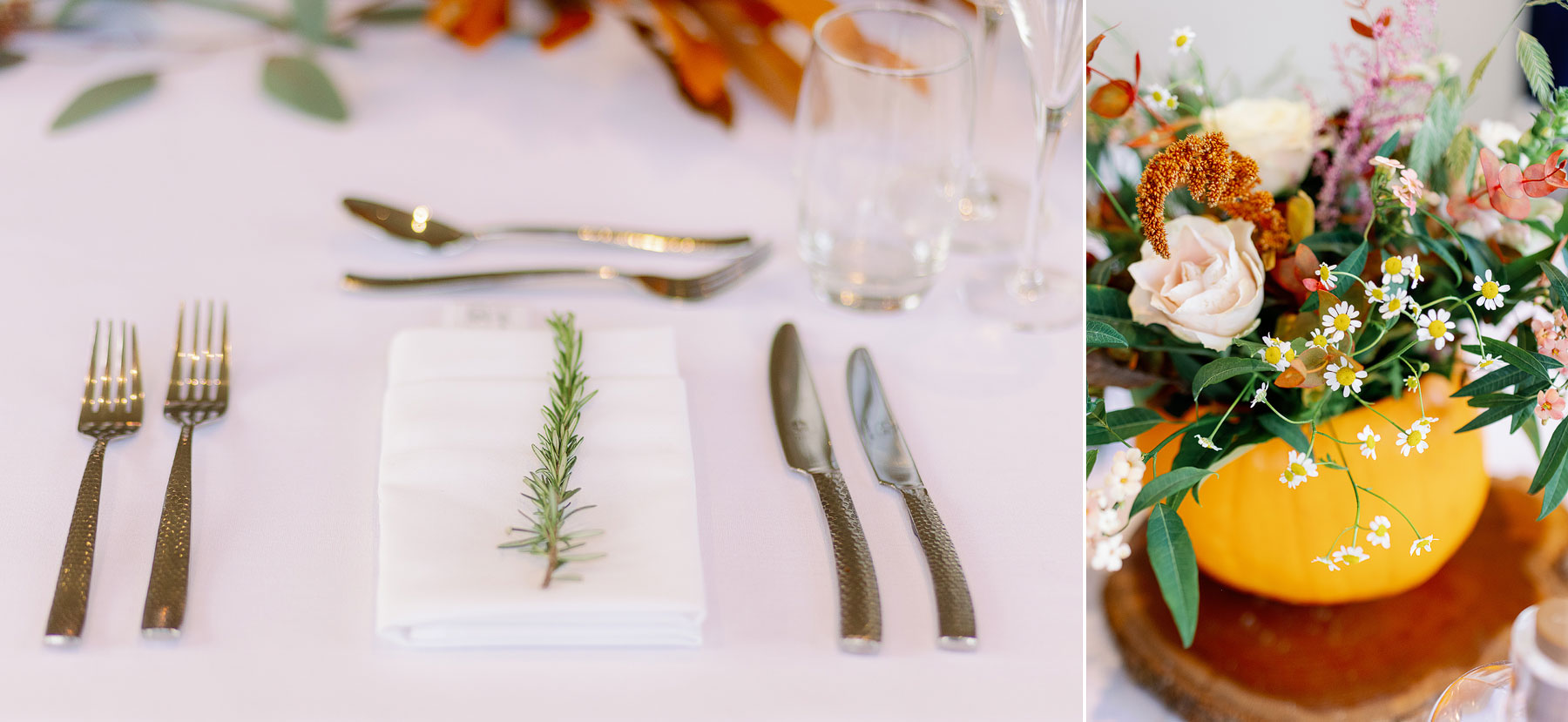 autumn inspired wedding details