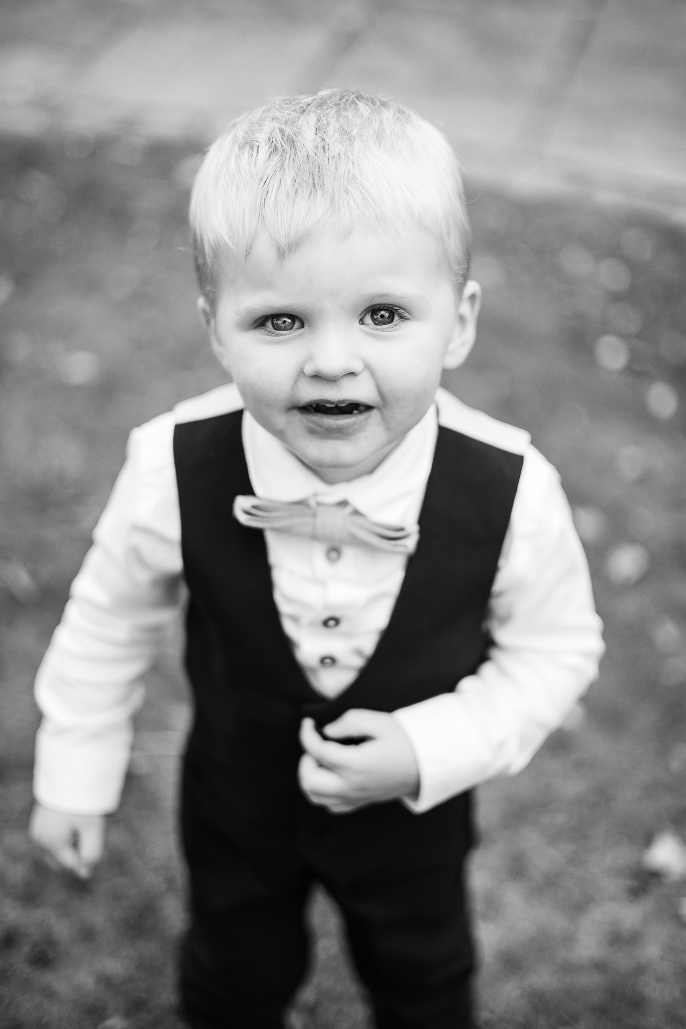 Cute kid at a wedding 