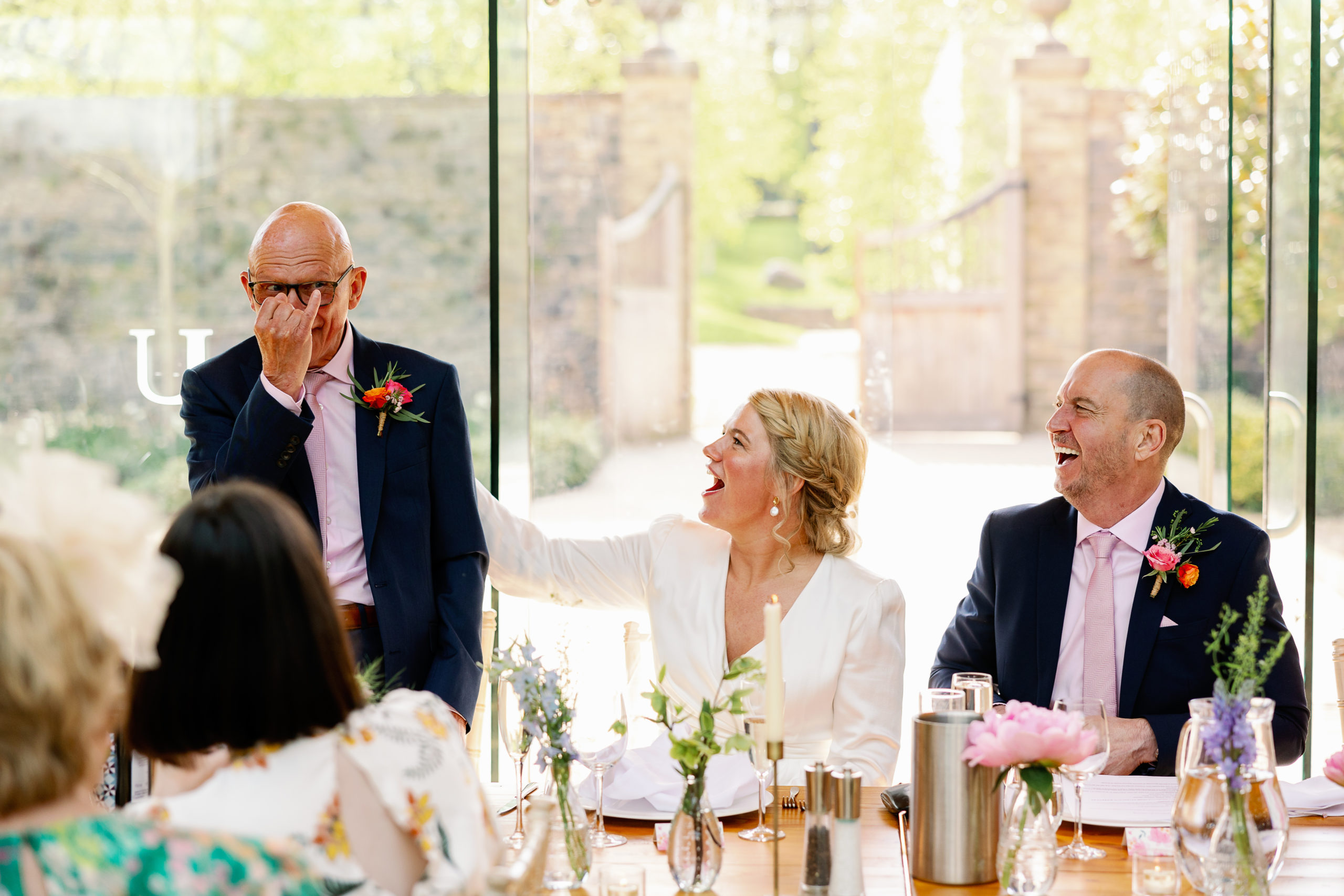 Father of the bride making his speech in a stunning Yorkshire Wedding Venue